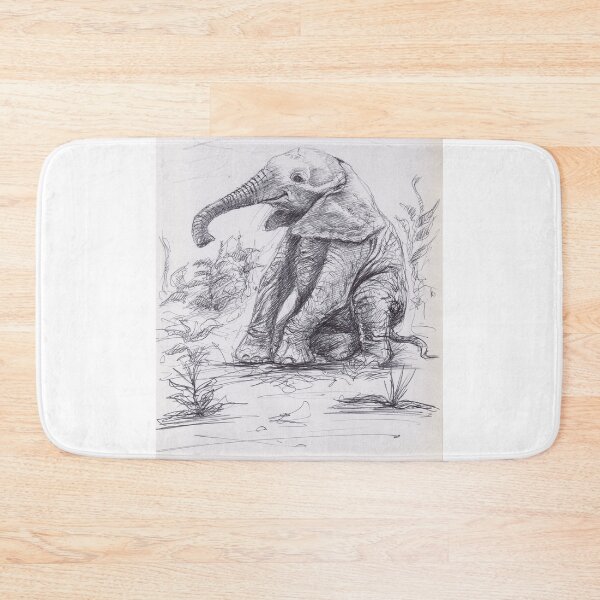 Item preview, Happy baby elephant designed and sold by Francesca Romana Brogani.