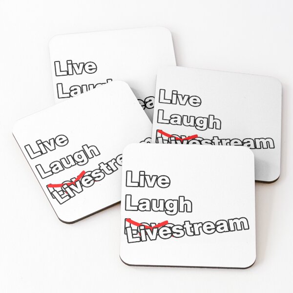 Item preview, Live Laugh Love Livestream Red Youtube Gaming Streamer Parody  designed and sold by Halexhandrha With H.