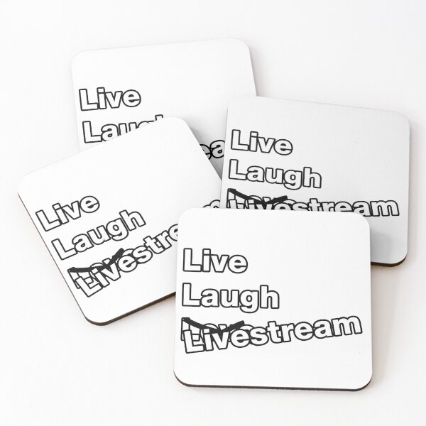 Item preview, Live Laugh Love Livestream Black and White Streamer Parody  designed and sold by Halexhandrha With H.