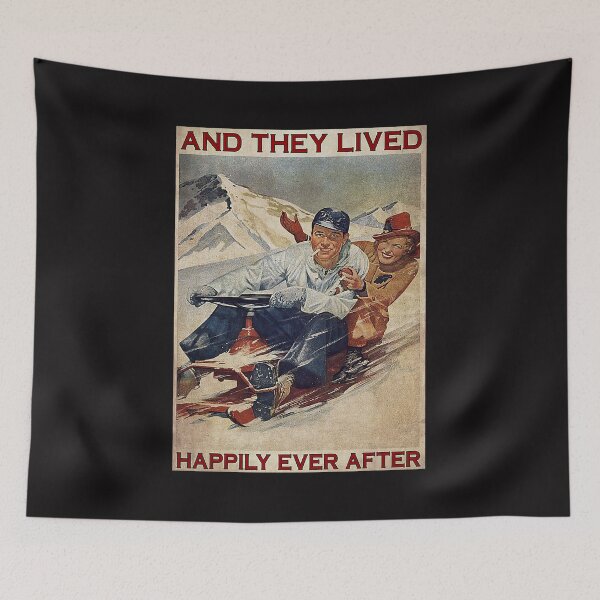 Item preview, Snowmobile Partners They Lived Happily Ever After Poster designed and sold by DrugiASawicki.