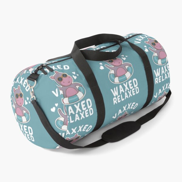 Item preview, Vaxxed Waxed Relaxed, Funny Vaccine Humor Summer, Kawaii Pool Aesthetic, Hippo Pool Summer designed and sold by ladylaughprints.