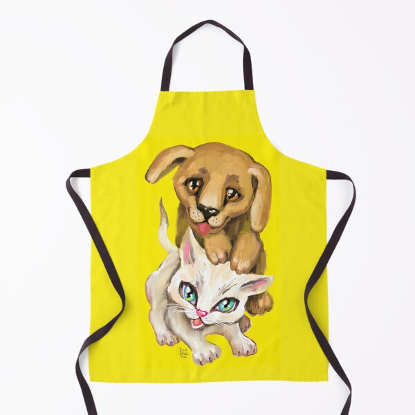 Item preview, cat and dog designed and sold by RukkiZukkiArt.