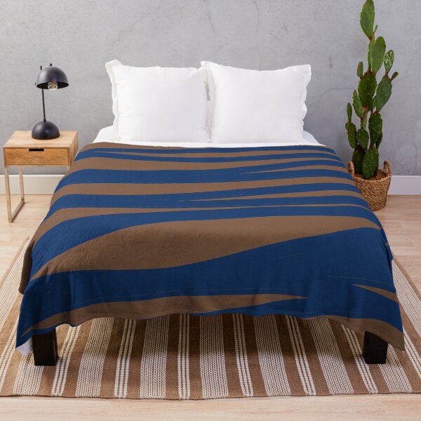 Item preview, Color abstract indigo blue and golden brown home decor designed and sold by BelettePatterns.