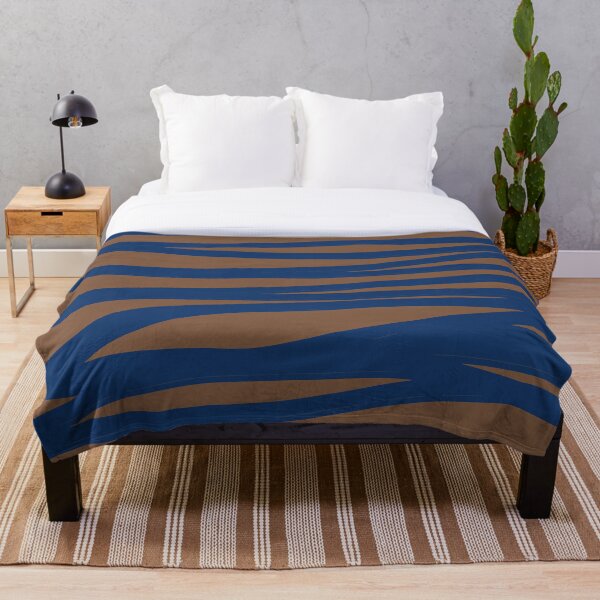 Item preview, Color abstract indigo blue and golden brown home decor designed and sold by BelettePatterns.