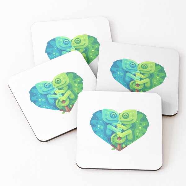 Item preview, We are the sweetness chameleons  shaped like a heart designed and sold by Emil1993.