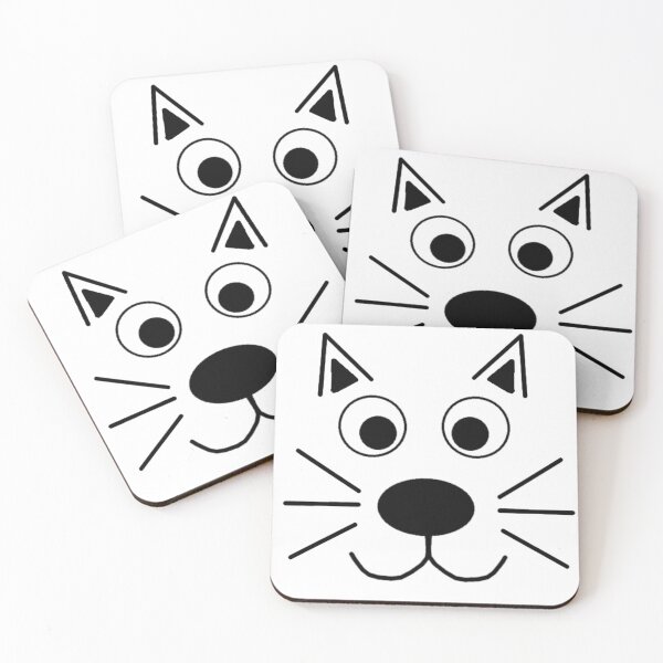 Item preview, Cat face silhouette designed and sold by Maths-4-Nerds.