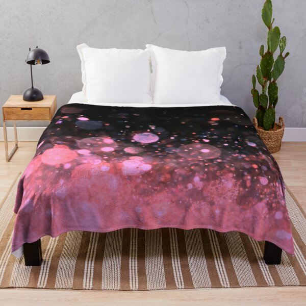 Item preview, Abstract light coral shiny lights on black background II designed and sold by fowons.