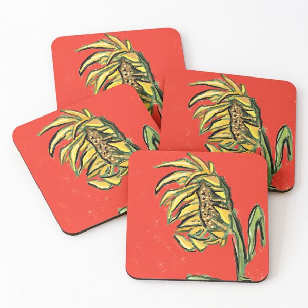 Item preview, Sunflower with red background designed and sold by valdegilde.