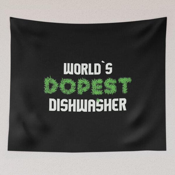 Item preview, Worlds Dopest Dishwasher Cannabis Marihuana Ganja Pot Stoner Cleaner Gift designed and sold by TheAplus.