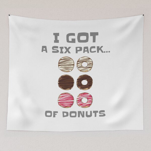 Item preview, Six Pack Of Donuts Grey - Funny Gym designed and sold by GymWearDepot.