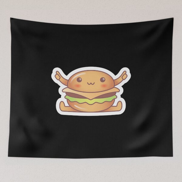 Item preview, Happy Burger - Food Kawaii Design  designed and sold by Watersolution.