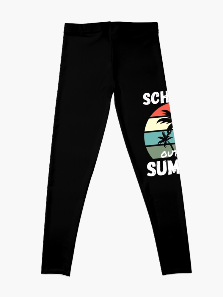 Disover School's Out for Summer, Beach Sunset, Last Day of School Leggings