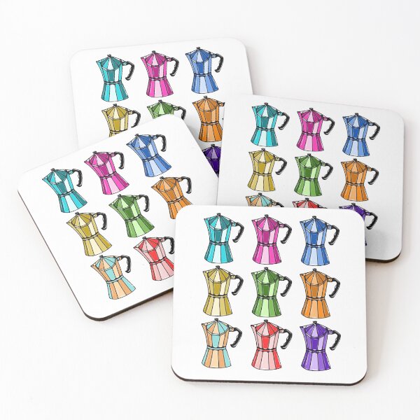 Item preview, Colorful Cafetieres designed and sold by KilkennyCat Art.