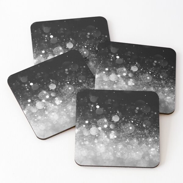 Item preview, Abstract white shiny lights on black background II designed and sold by fowons.