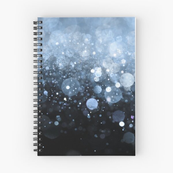 Item preview, Abstract sky blue shiny lights on black background II designed and sold by fowons.