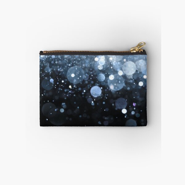 Item preview, Abstract sky blue shiny lights on black background II designed and sold by fowons.