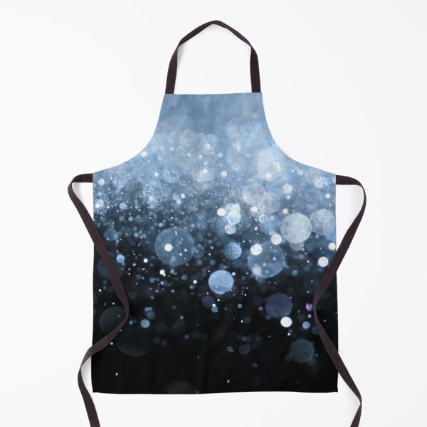 Item preview, Abstract sky blue shiny lights on black background II designed and sold by fowons.