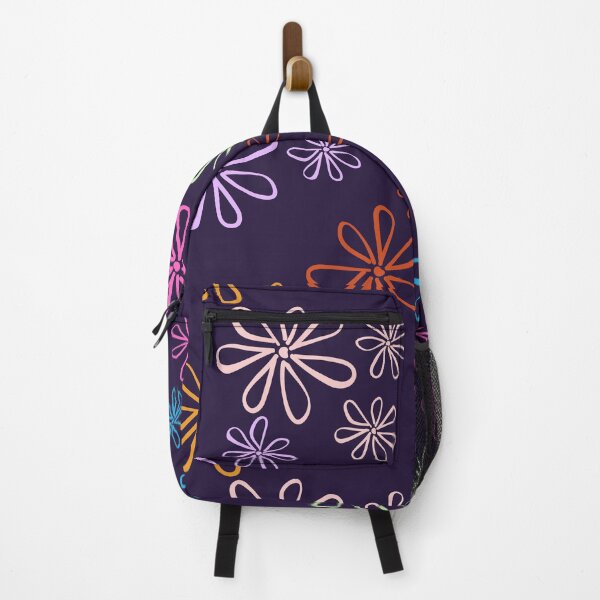 Item preview, Navy And Orange Flowers designed and sold by loveoceanair.