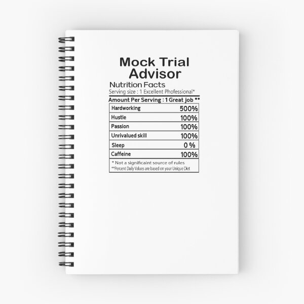 Item preview, mock trial advisor nutrition facts designed and sold by Jknok.