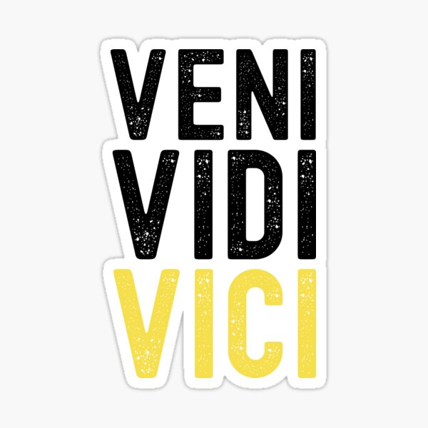 Veni Vidi Vici Minimalist - Veni Vidi Vici - Sticker