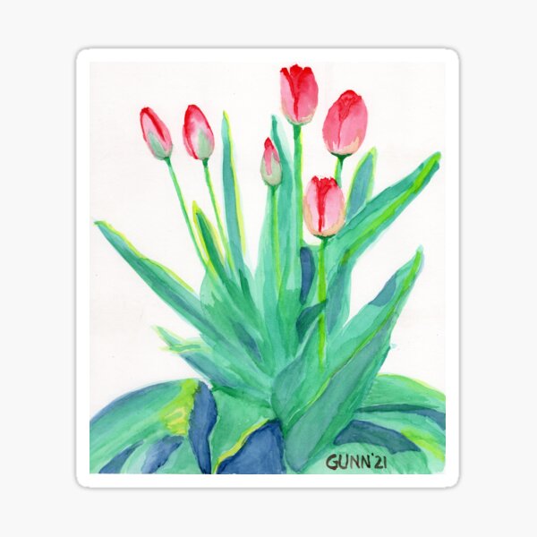 Red Tulips Sticker