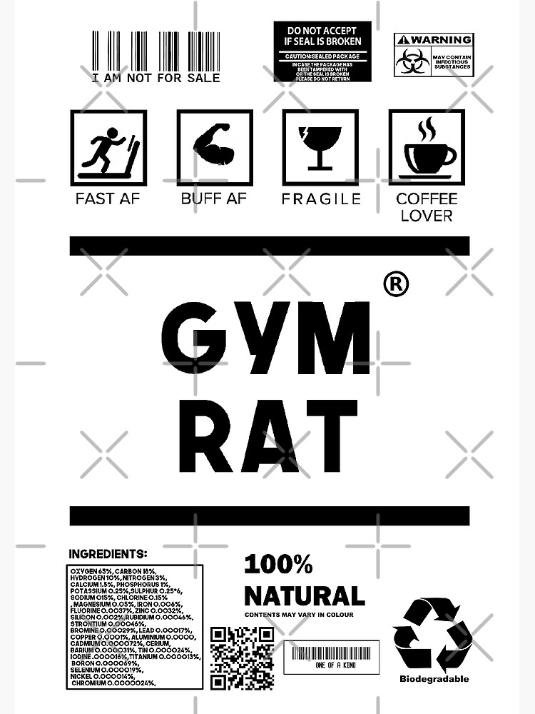 Gym Rat' Poster, picture, metal print, paint by Mesh