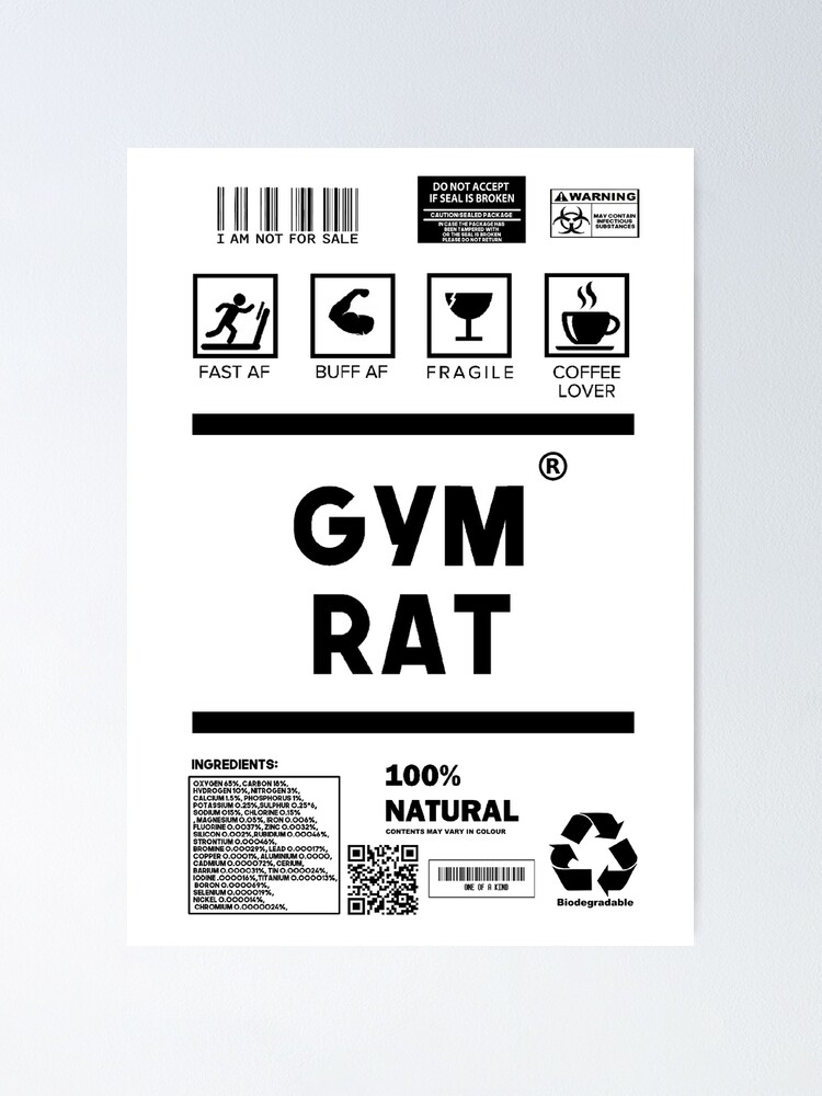 Gym Rat' Poster – blackboyphantasy