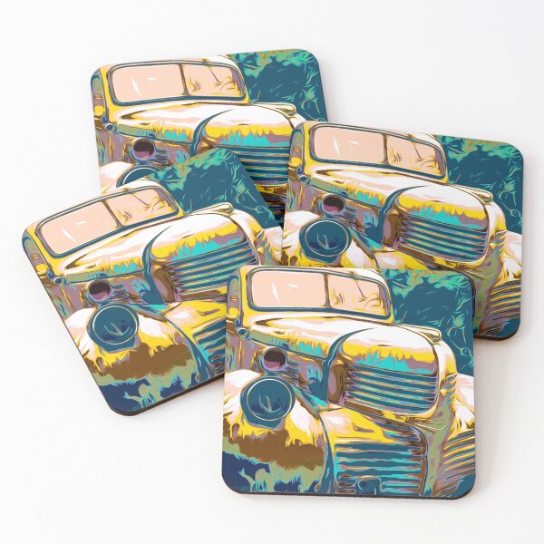 Item preview, llustration Old Car Green  designed and sold by Nora Gad.