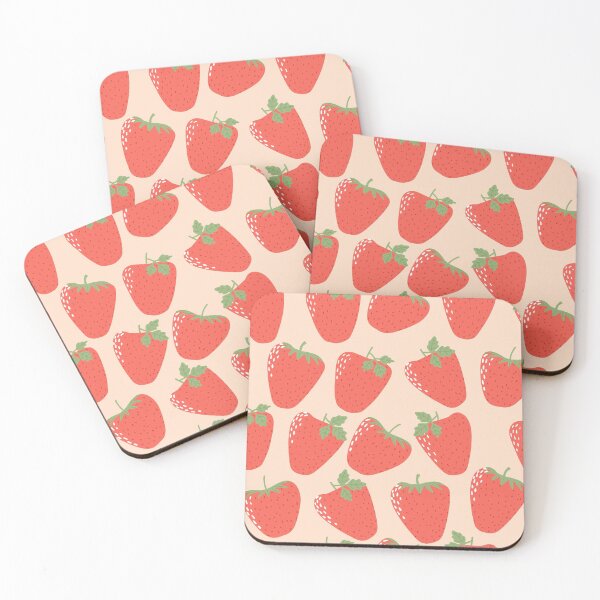 Item preview, Strawberries Pattern designed and sold by space-kitten.