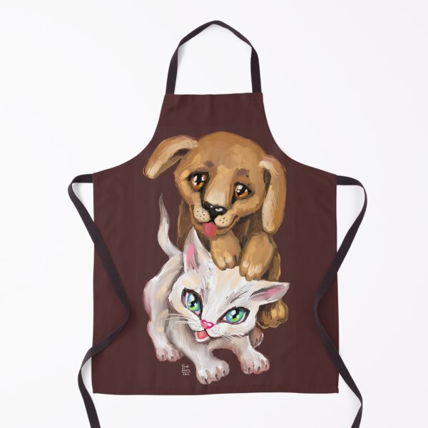 Item preview, cat and dog designed and sold by RukkiZukkiArt.