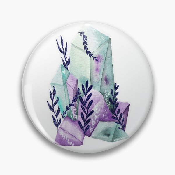 Item preview, Gemstone ametiste watercolor illustration designed and sold by ArrighiDesign.