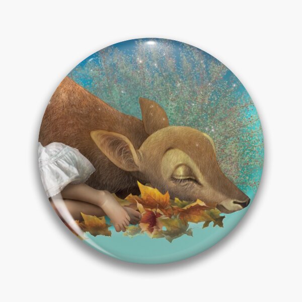 Item preview, The girl and the deer sleeping designed and sold by AnaGrigorjev.