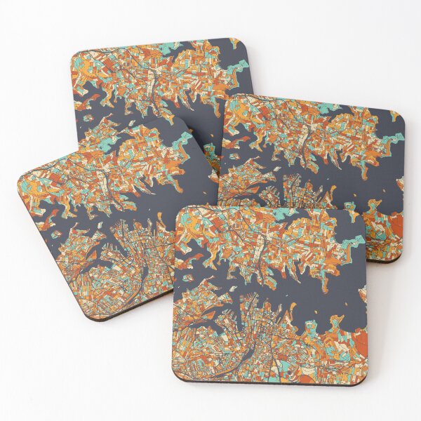 Item preview, Sydney Map - Mosaic - Retro Colors designed and sold by HomeCities.