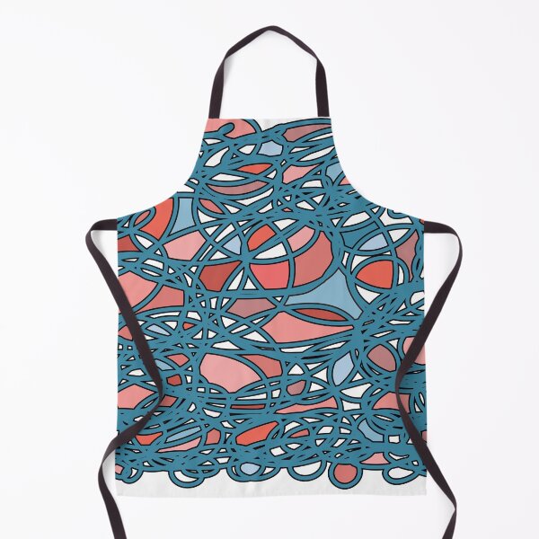 Item preview, Abstract Doodles - blue pink nude pattern  designed and sold by Fatamimosh.