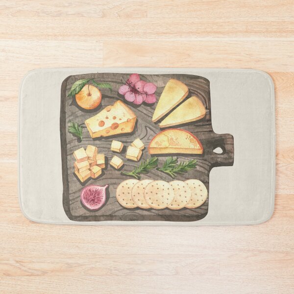 Item preview, Square Cheese, Fruits and Crackers Board designed and sold by Alicia Chee.
