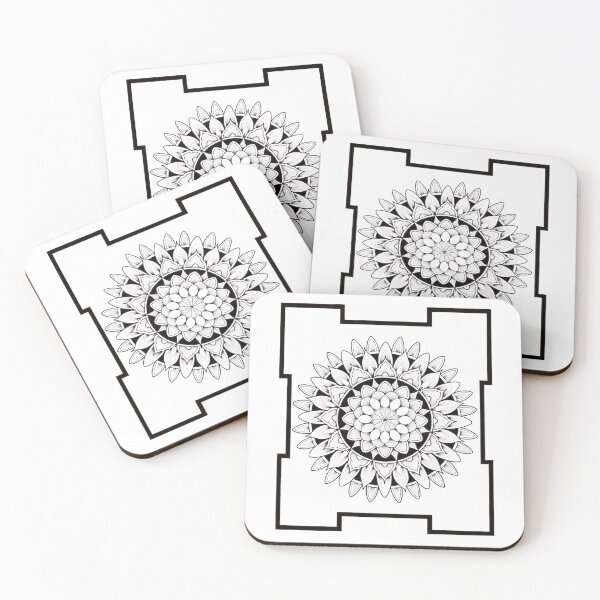 Item preview, Eggs Mandala in pen and ink dotwork designed and sold by René Voortwist Pen and Ink art.