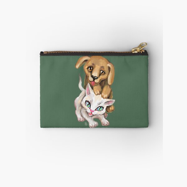 Item preview, cat and dog designed and sold by RukkiZukkiArt.