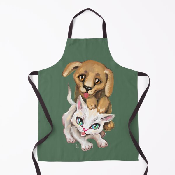 Item preview, cat and dog designed and sold by RukkiZukkiArt.