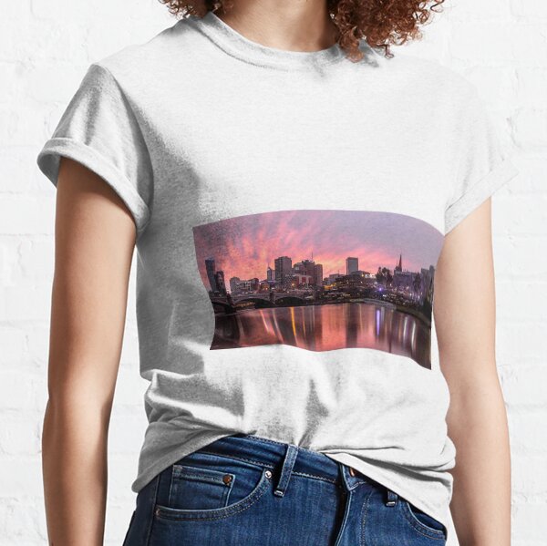 Princes Bridge Sunset, Melbourne Classic T-Shirt