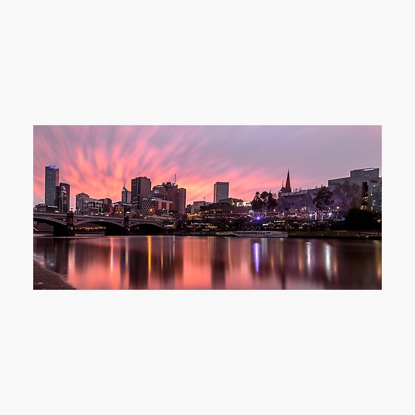Item preview, Princes Bridge Sunset, Melbourne designed and sold by susanzentay.