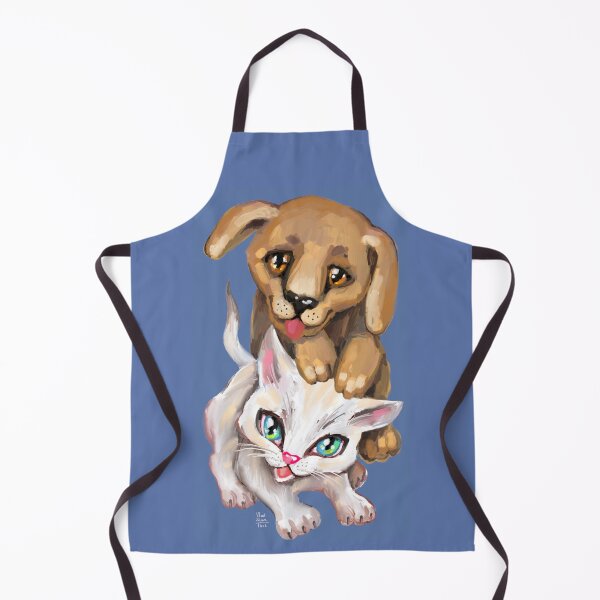 Item preview, cat and dog designed and sold by RukkiZukkiArt.