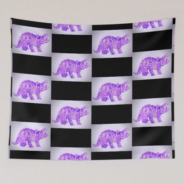 Item preview, Purple Flower Dinosaur Illustration Design designed and sold by EarthArtDesigns.