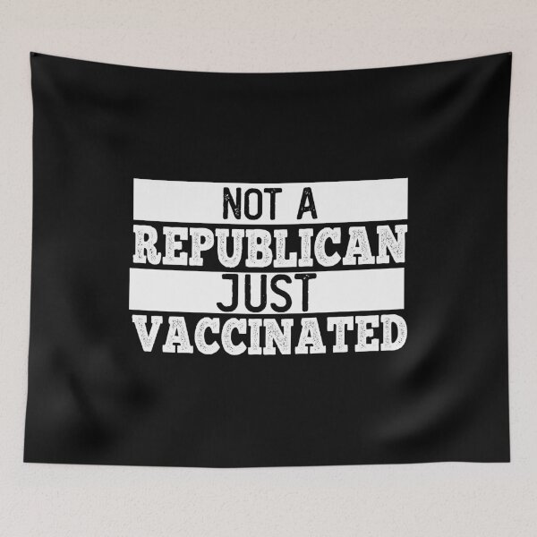 Item preview, not a republican just vaccinated, vaccinated shirt, vaccinated not republican shirt, not a republican shirt, just vaccinated shirt designed and sold by T-DESIGNEDZ.