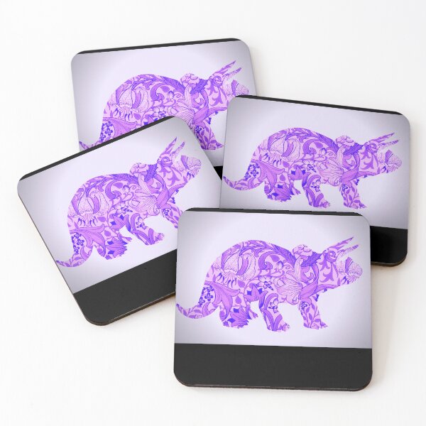 Item preview, Purple Flower Dinosaur Illustration Design designed and sold by EarthArtDesigns.