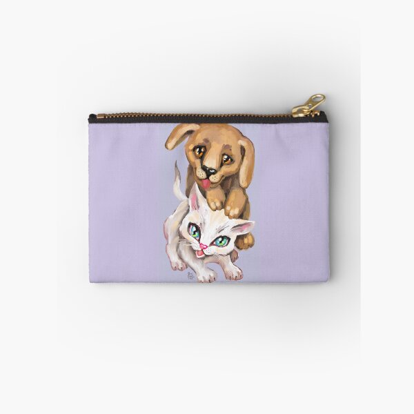 Item preview, cat and dog designed and sold by RukkiZukkiArt.
