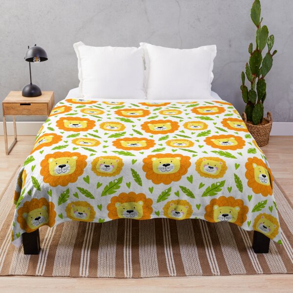 Item preview, Cartoon lion pattern for kids textile designed and sold by Alina Lisnycha.
