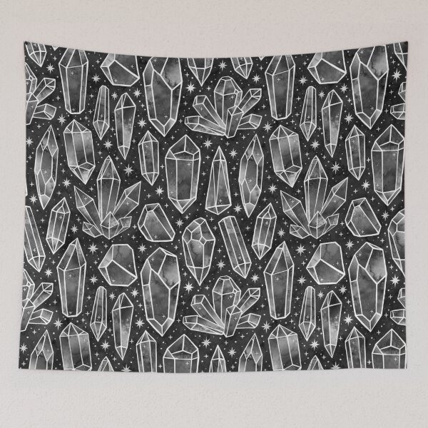 Aperçu de l'œuvre  Watercolor Crystals Black créée et vendue par Paisley Yazel.