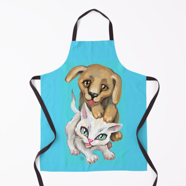 Item preview, cat and dog designed and sold by RukkiZukkiArt.
