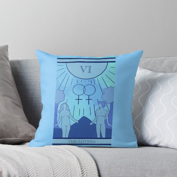 Item preview, The Lovers Lesbian Tarot Card (Blue Version) designed and sold by La-y-la.
