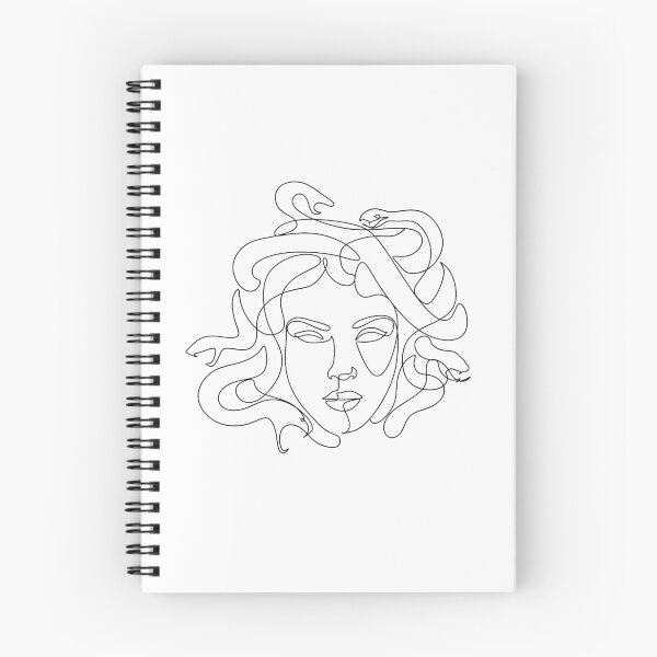 Artikelvorschau, Medusa, griechische Mythologie, druckbare Ein-Linien-Zeichnung, feminine durchgehende Linien, minimalistisches Kunstwerk, Gesichtslinienkunst, moderne Wandkunst, Dekor entworfen und verkauft von OneLinePrint.
